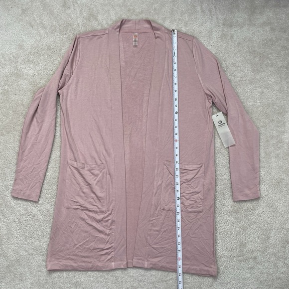 NWT Mono B Open Cardigan Sweater Womens M Pink Long Sleeve - Picture 2 of 8